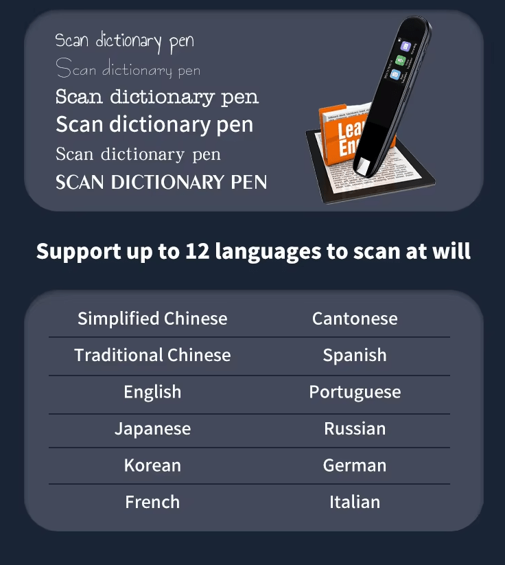 116 Language Translator 2024 Smart Pen Scan Translation Pen for Text Reading - Calmshops.co.uk