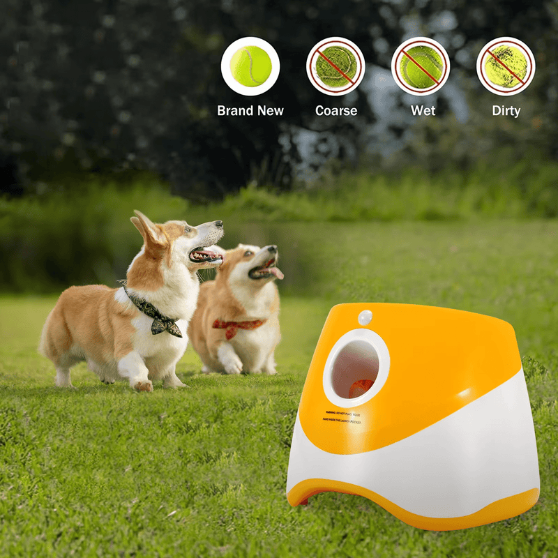 Automatic Ball Launcher for Dogs Ball Thrower Interactive Dog Toy - Calmshops.co.uk