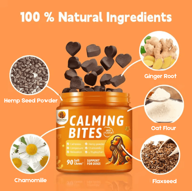 Calmdogs Calming Dog Treats Flavoured Chews Anxiety Relief - Calmshops.co.uk