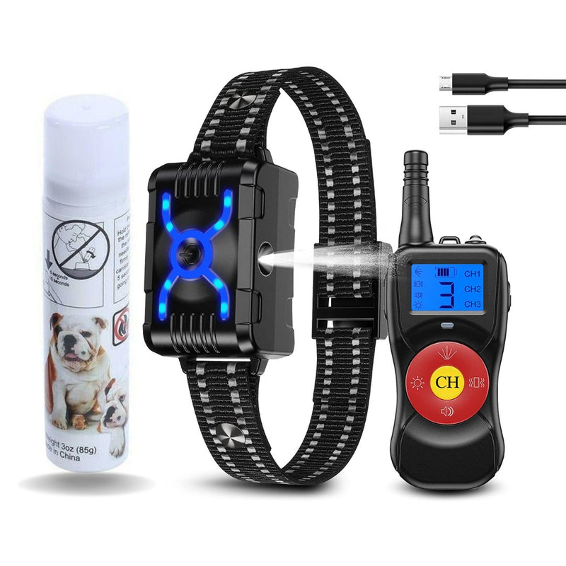 Citronella Deluxe Spray Stop Barking Collar with Remote, Dog Training Collar - Calmshops.co.uk