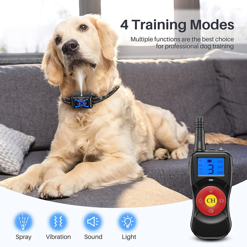 Citronella Spray Stop Barking Collar with Remote, Dog Training Collar - Calmshops.co.uk