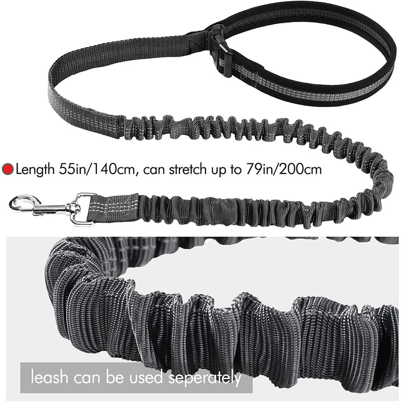 Hand Free Dog Lead Reflective Bungee Dog Lead For Running Dog Leash UK - Calmshops.co.uk