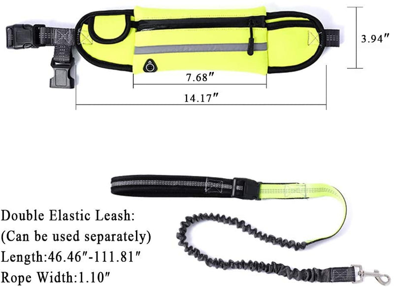 Hand Free Dog Lead Reflective Bungee Dog Lead For Running Dog Leash UK - Calmshops.co.uk