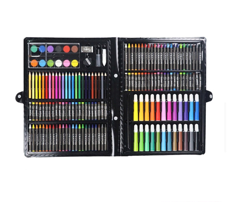 Kids Drawing Kit - 168 Art Set Colours Painting & Drawing - Calmshops.co.uk