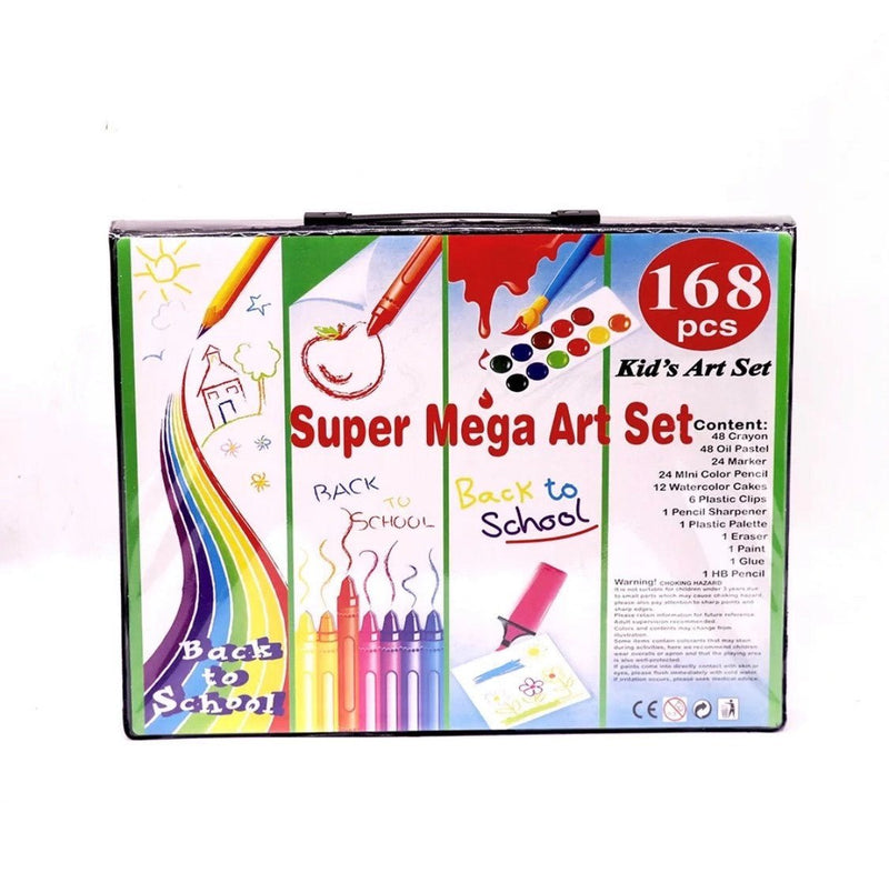 Kids Drawing Kit - 168 Art Set Colours Painting & Drawing - Calmshops.co.uk