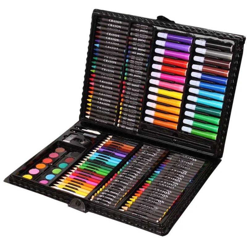 Kids Drawing Kit - 168 Art Set Colours Painting & Drawing - Calmshops.co.uk