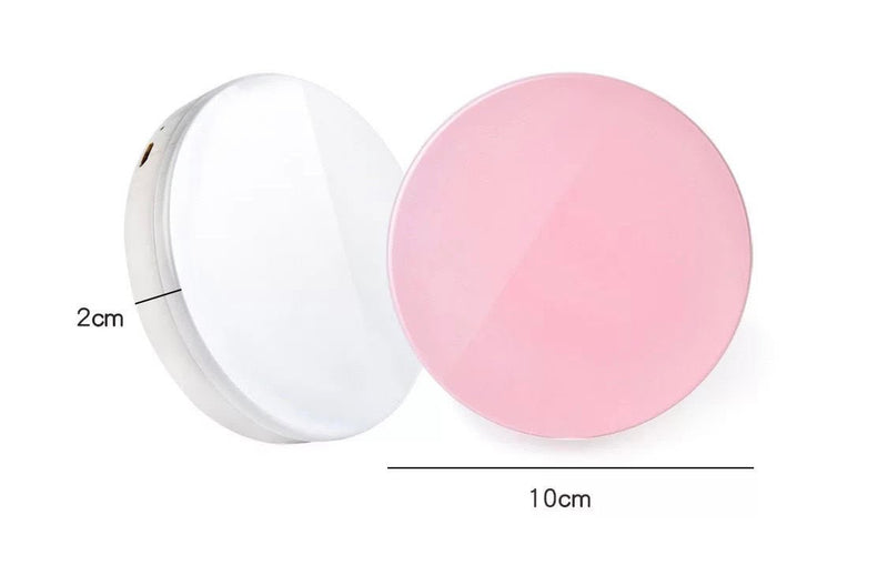 LED Light Pocket Mirror - USB Rechargeable Make - Up Double Mirror - Calmshops.co.uk