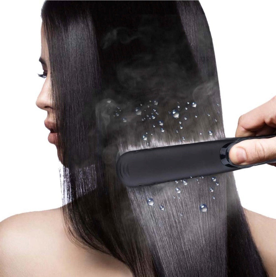 Steam Hair Straightener With Ceramic Plates Steam Flat Iron