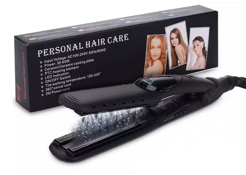 Steam Hair Straightener - Ceramic Plates with Flat Irons - Calmshops.co.uk