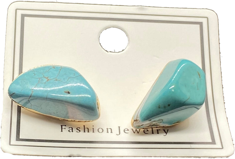 Stud Earrings - Raw Stone Crystal Jewellery - Calmshops.co.uk