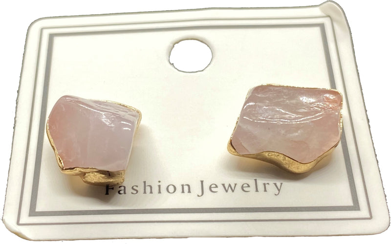 Stud Earrings - Raw Stone Crystal Jewellery - Calmshops.co.uk