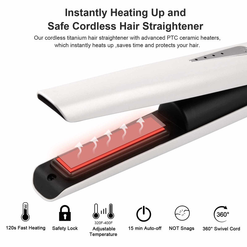 Travel Hair Straightener Cordless and USB Rechargeable - Calmshops.co.uk